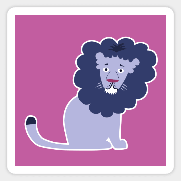 Blue Lion Sticker by Hayh0